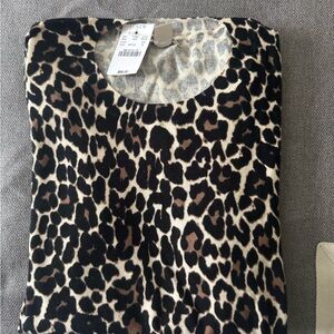 JCREW TEDDIE SWEATER LEOPARD NWT